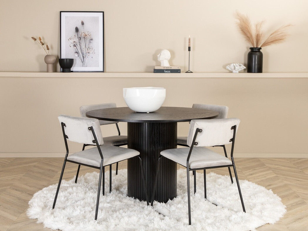 Essgruppe Dallas 3084 (Grau + Schwarz)