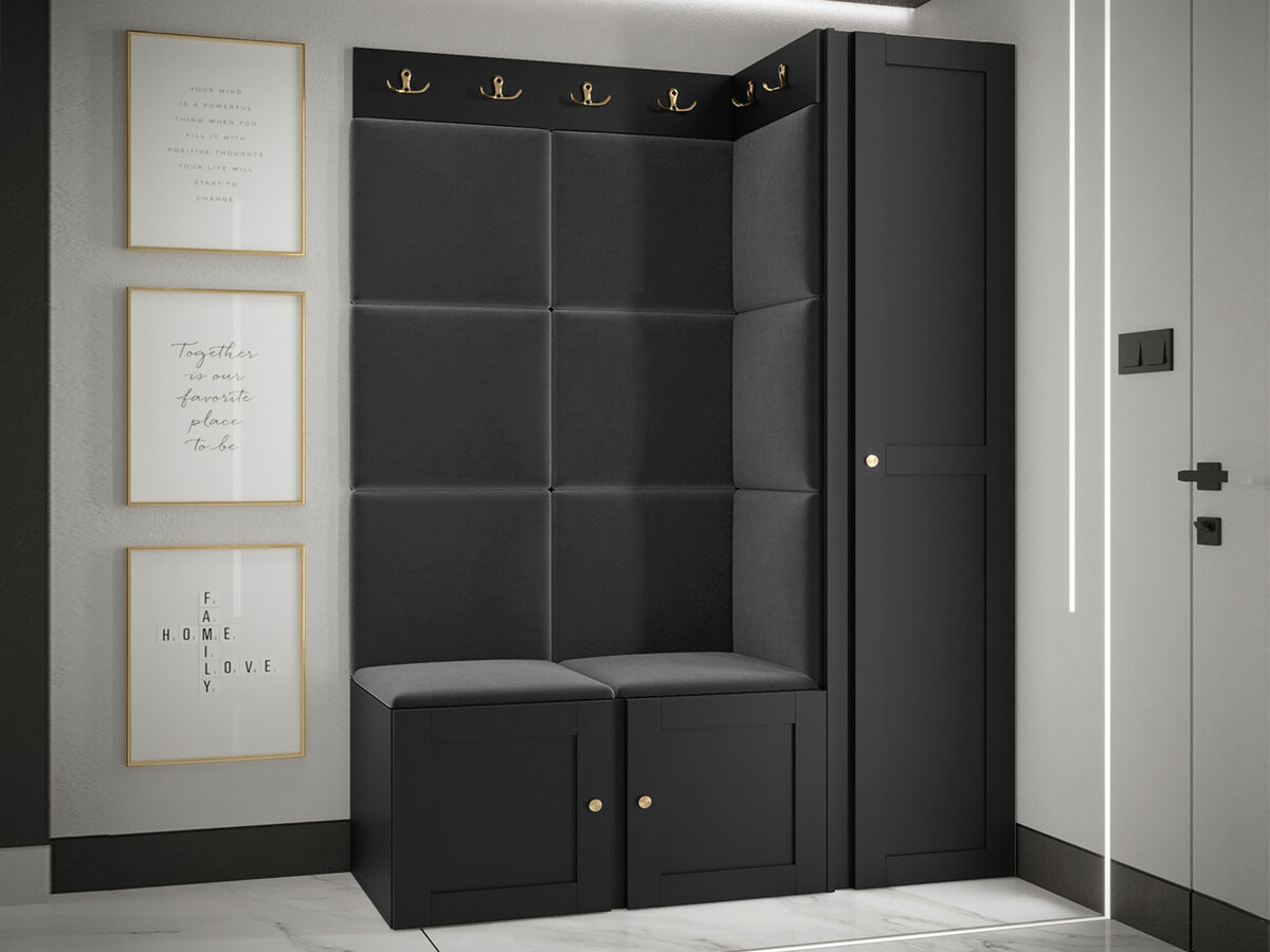 Flurgarnitur Hartford 377 (Schwarz)
