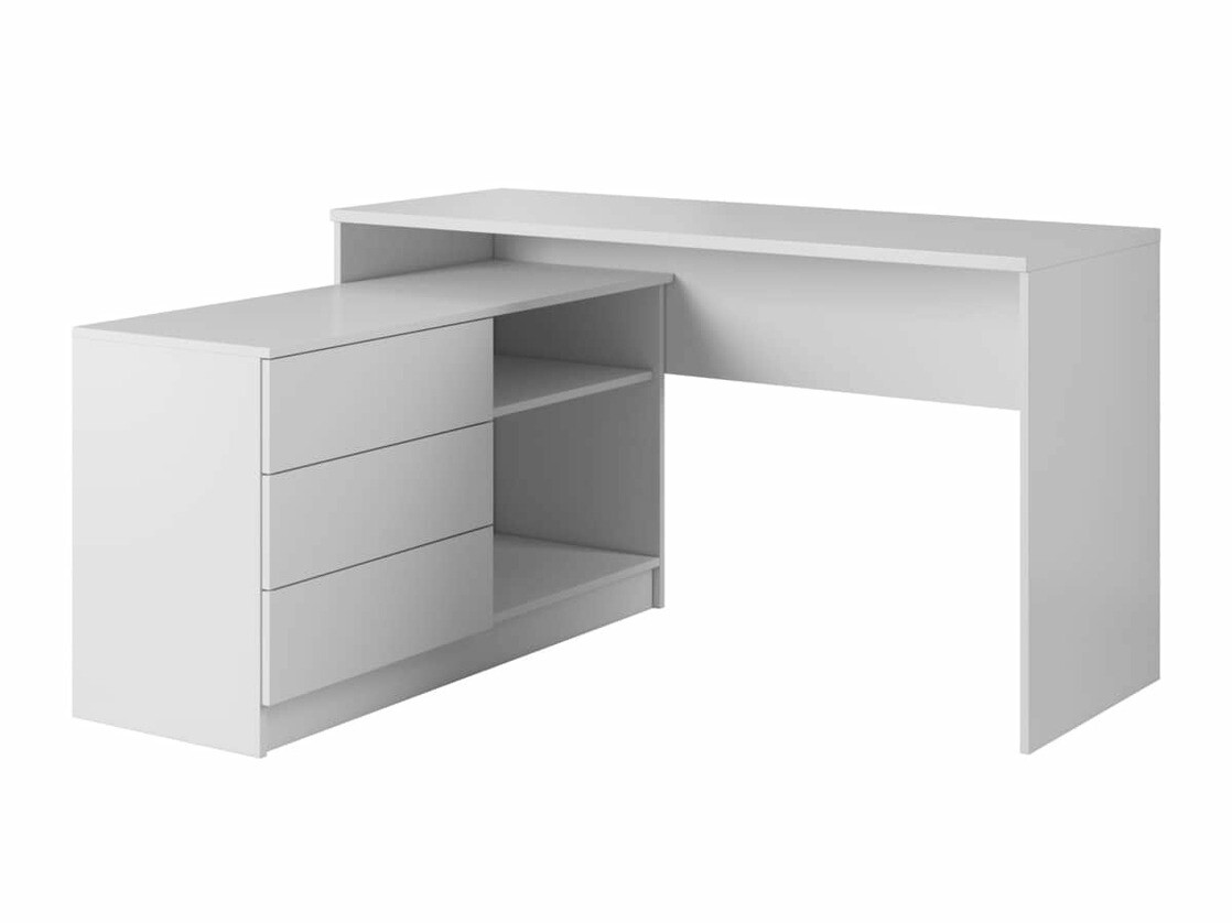 Eckschreibtisch Kingston 130 (Weiss)