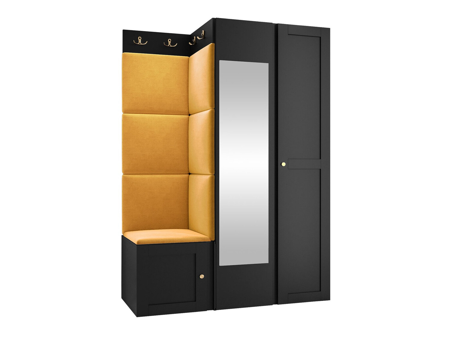 Flurgarnitur Hartford 380 (Schwarz)