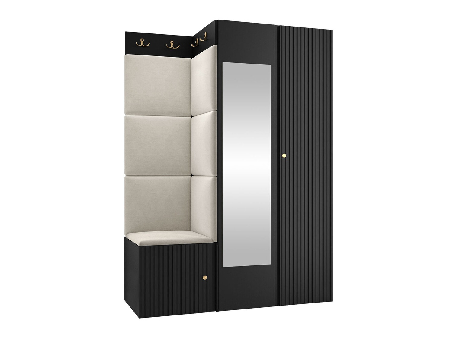 Flurgarnitur Hartford 388 (Schwarz)