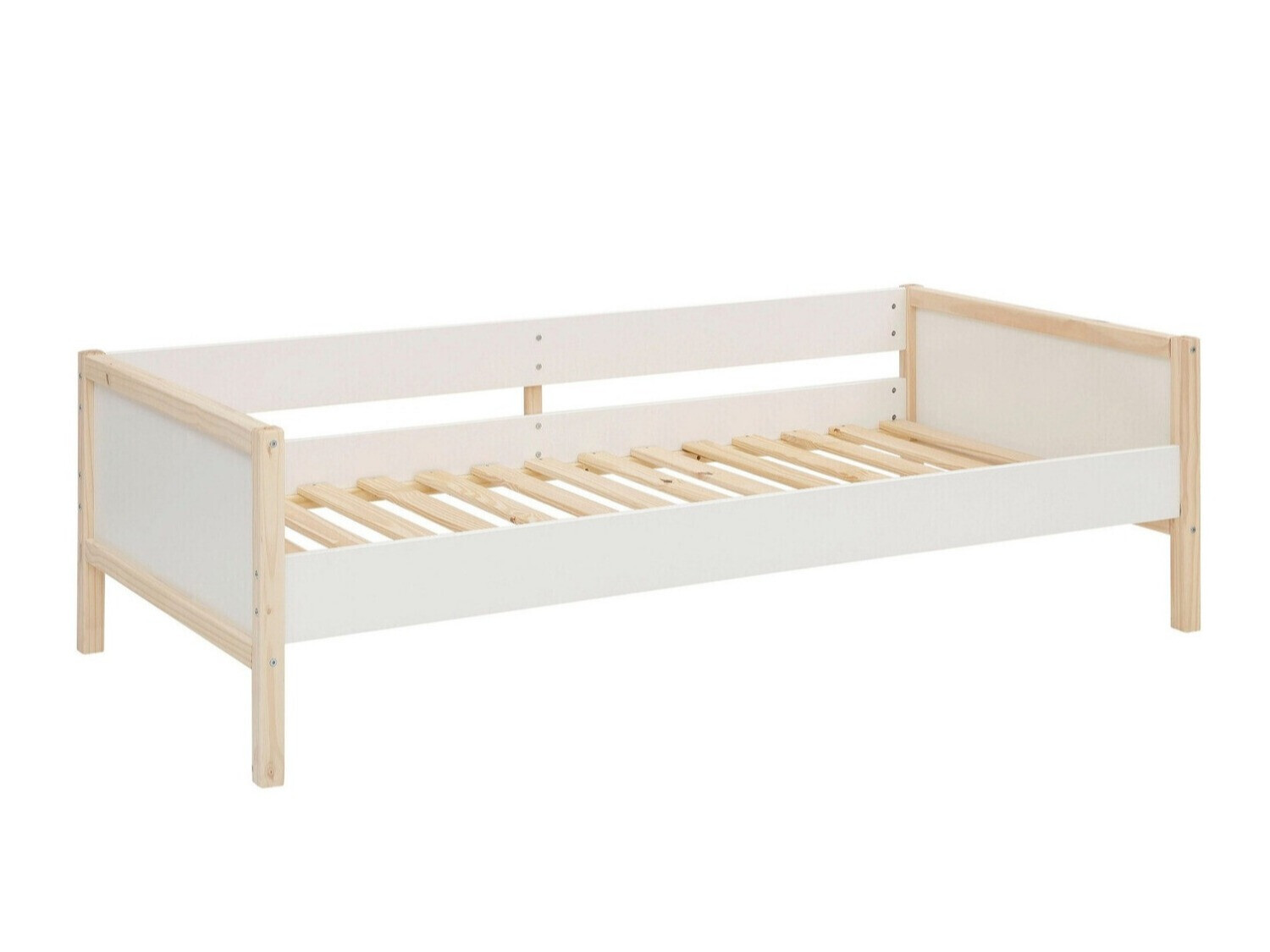 Bett Fenmele 102 (Weiss + Helles Holz)