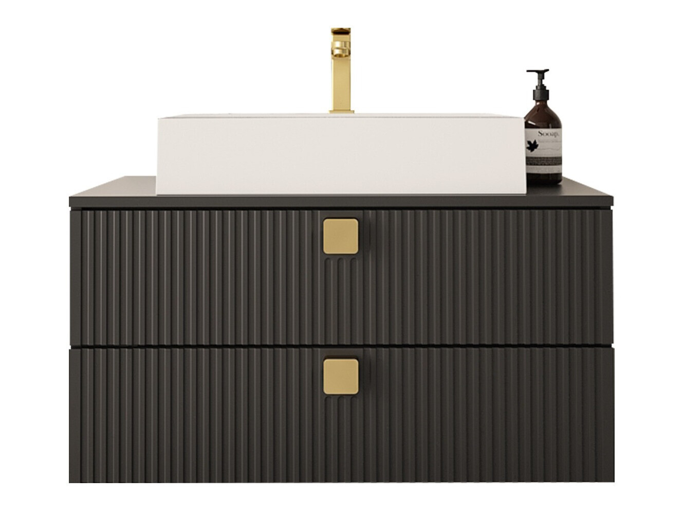 Hängeschrank für Waschbecken Panium (Schwarz)