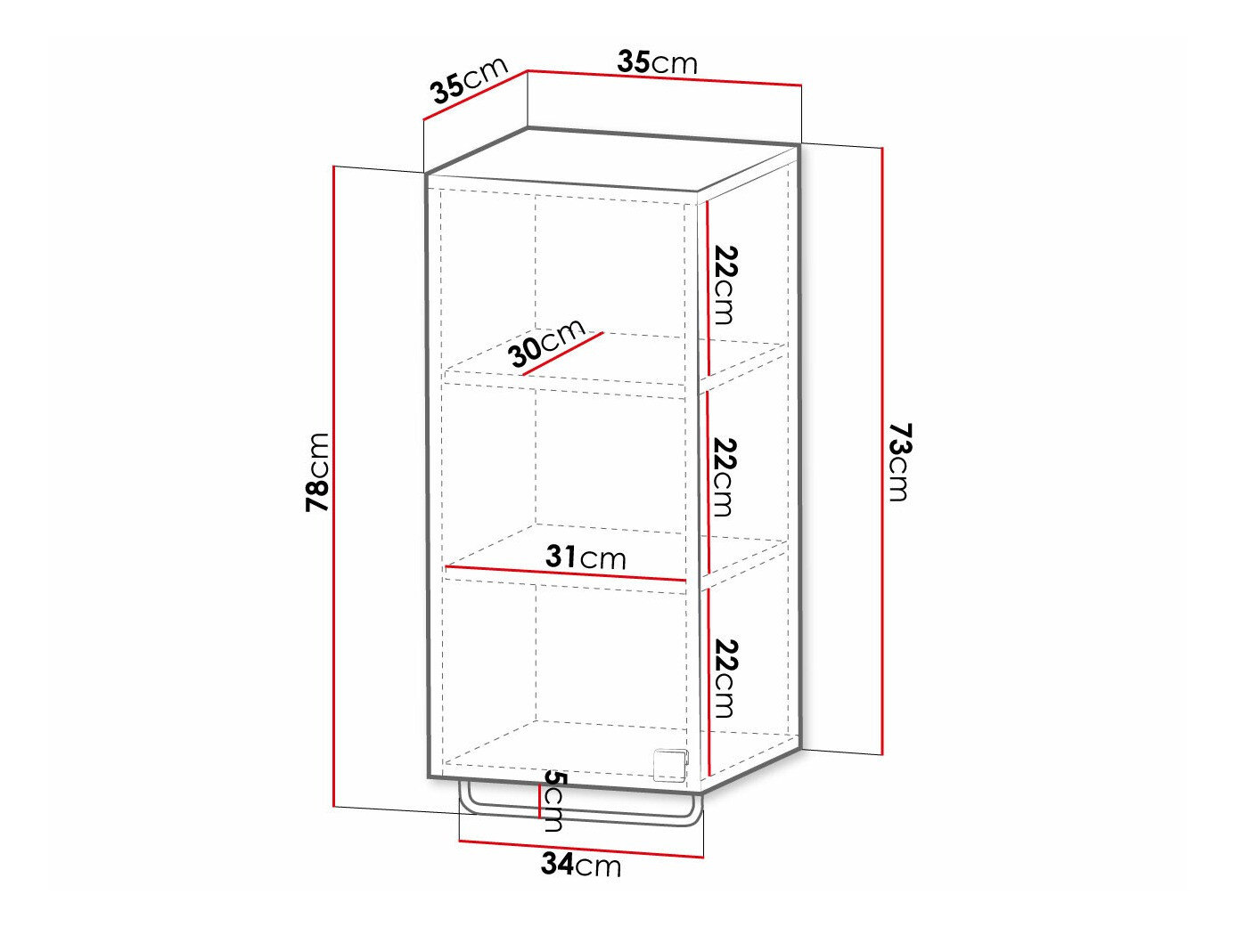 Wandhängeschrank für Badezimmer Panium I (Weiss)