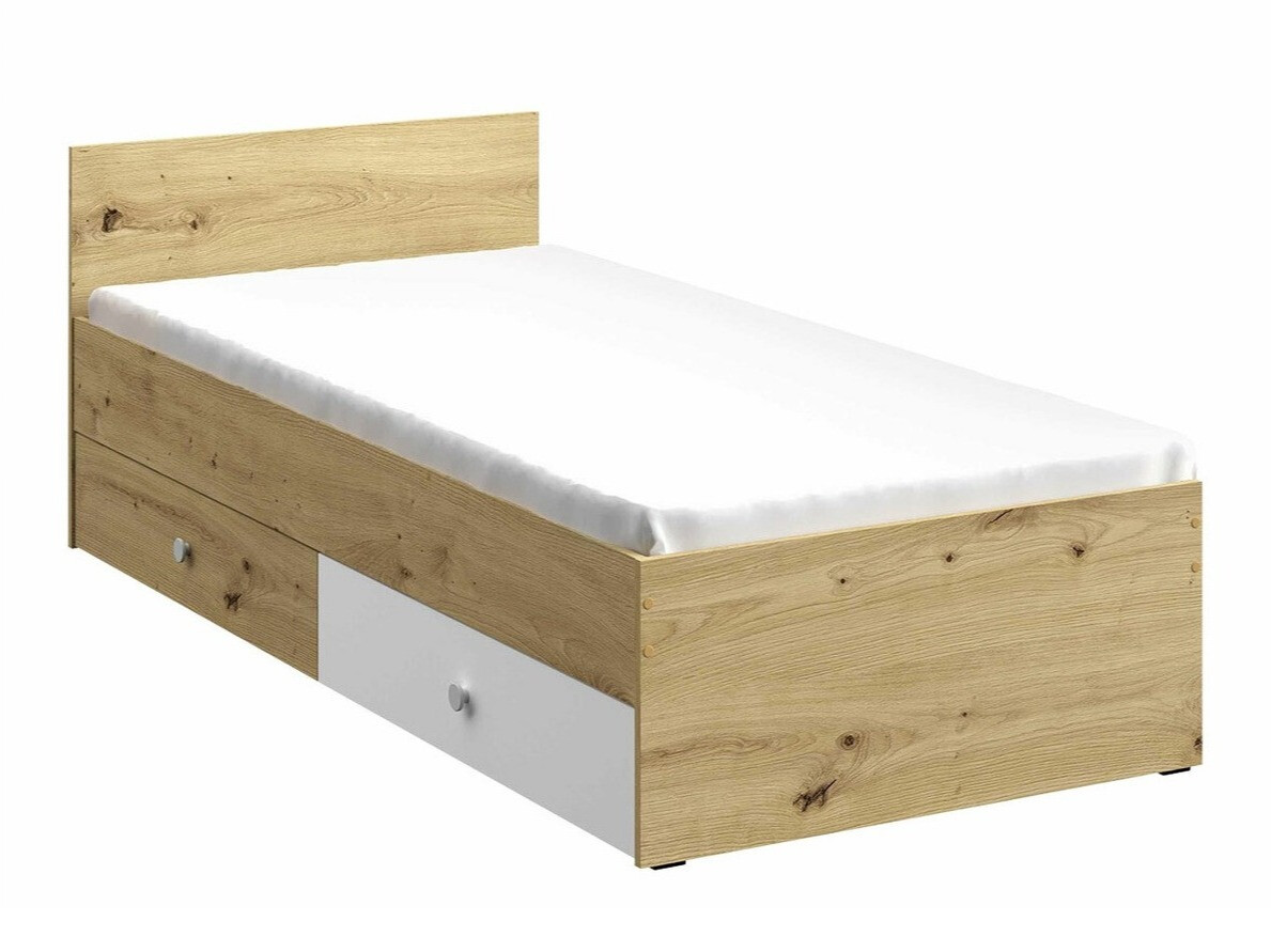 Bett Almira 113 (Artisan-Eiche + Weiss)