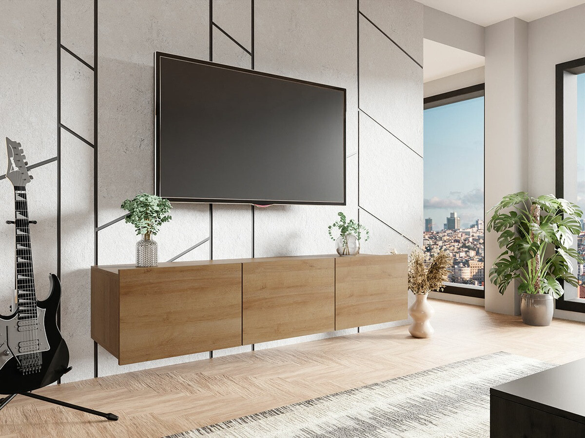 TV-Möbel Tivdalu 103 (Goldene Eichenholzoptik)
