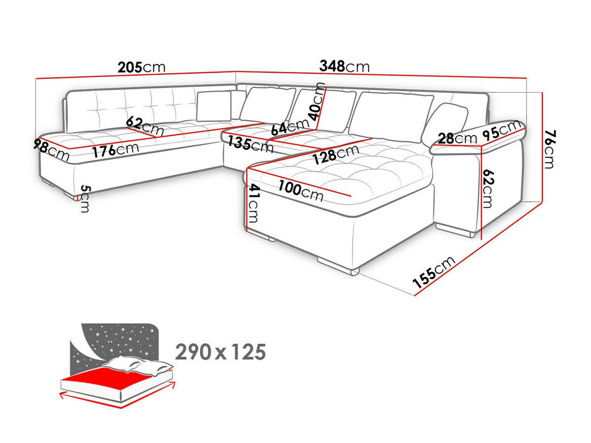 Polstermöbel-Set Comfivo Gemma (Soft 020 + Majorka 03)