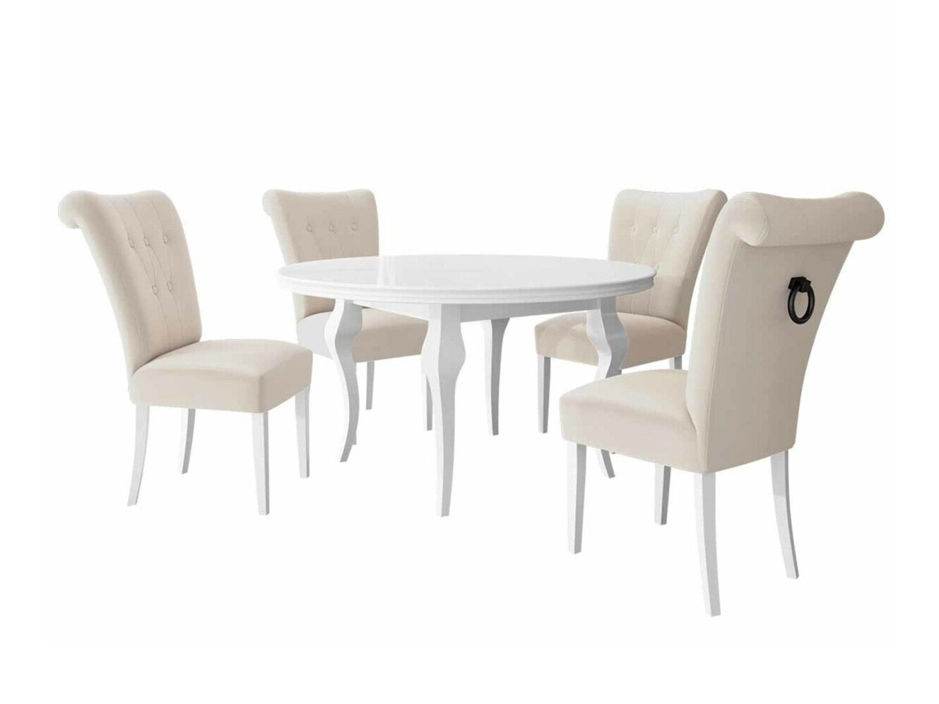 Essgruppe Racine 143 (Weiss + Magic Velvet 2250)