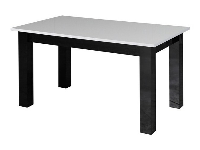Couchtisch Murrieta 154 (Weiss glänzend + Schwarz glänzend)