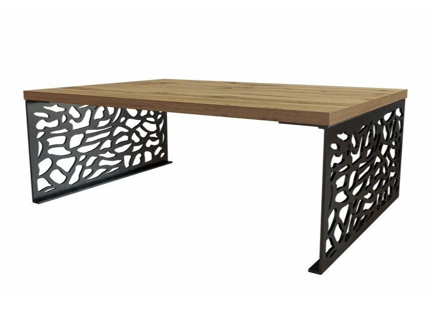 Couchtisch Germantown 107 (Eiche + Mattschwarz)
