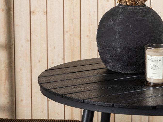 Tisch und Stühle Dallas 3782 (Hellbraun + Schwarz)