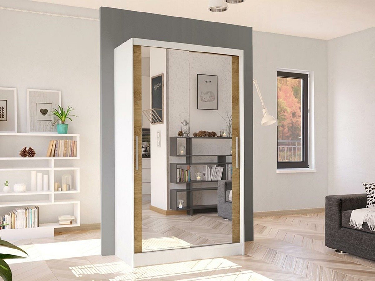 Kleiderschrank Closico Structor VII (Weiss + Artisan-Eiche)