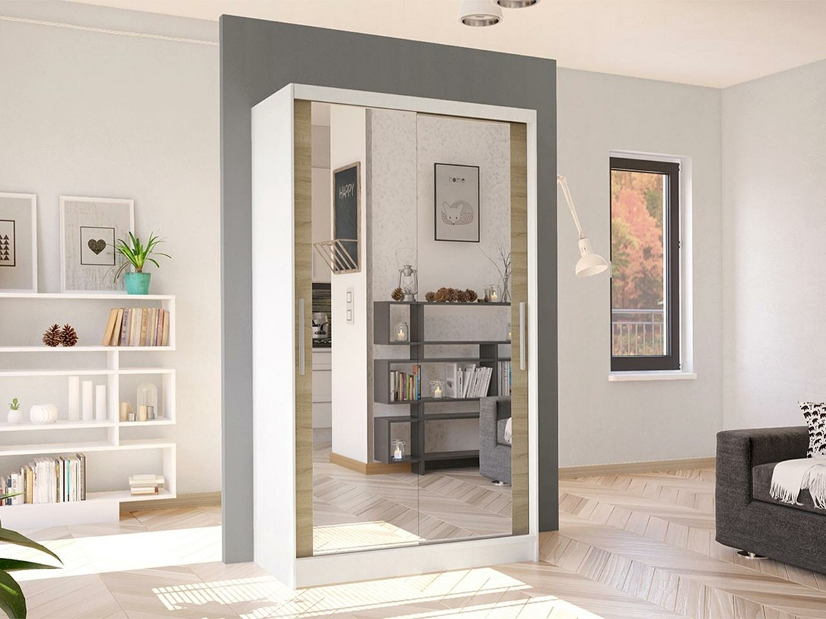 Kleiderschrank Closico Structor VII (Weiss + Sonoma-Eiche)