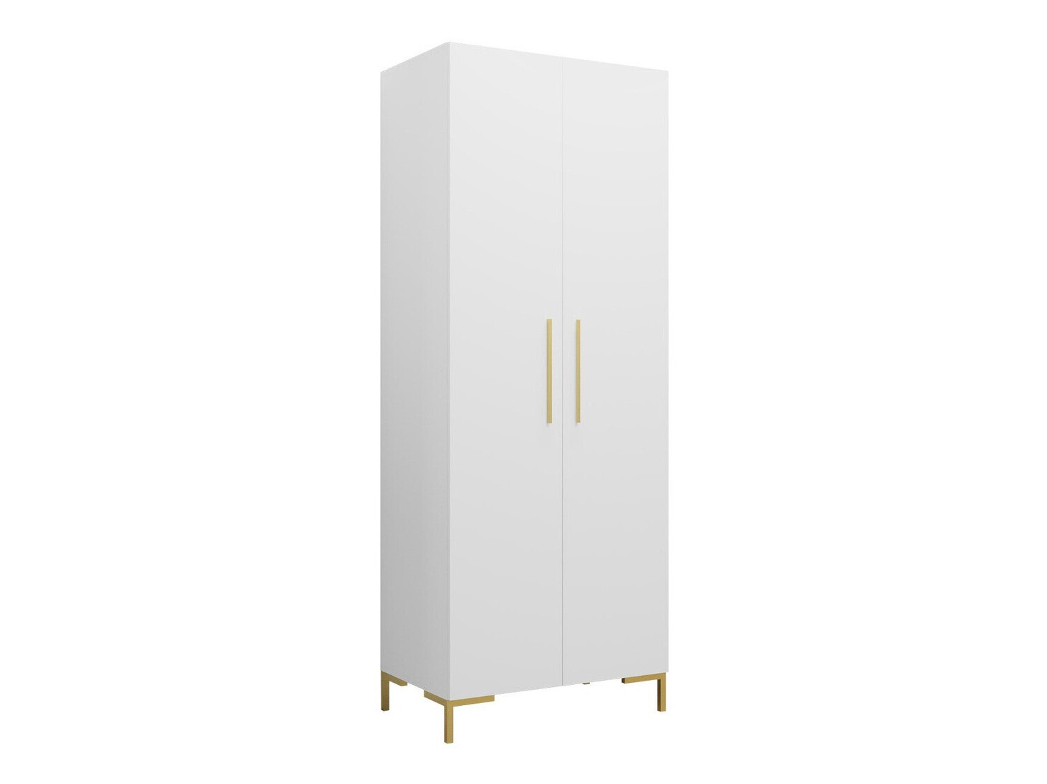 Kleiderschrank Nomal (Weiss + Gold)