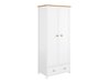 Kleiderschrank Romelbo 145 (Weiss + Eichenholzoptik)
