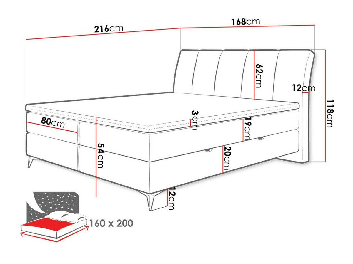 Boxspringbett ComfiDream Onauna (Fresh 11)