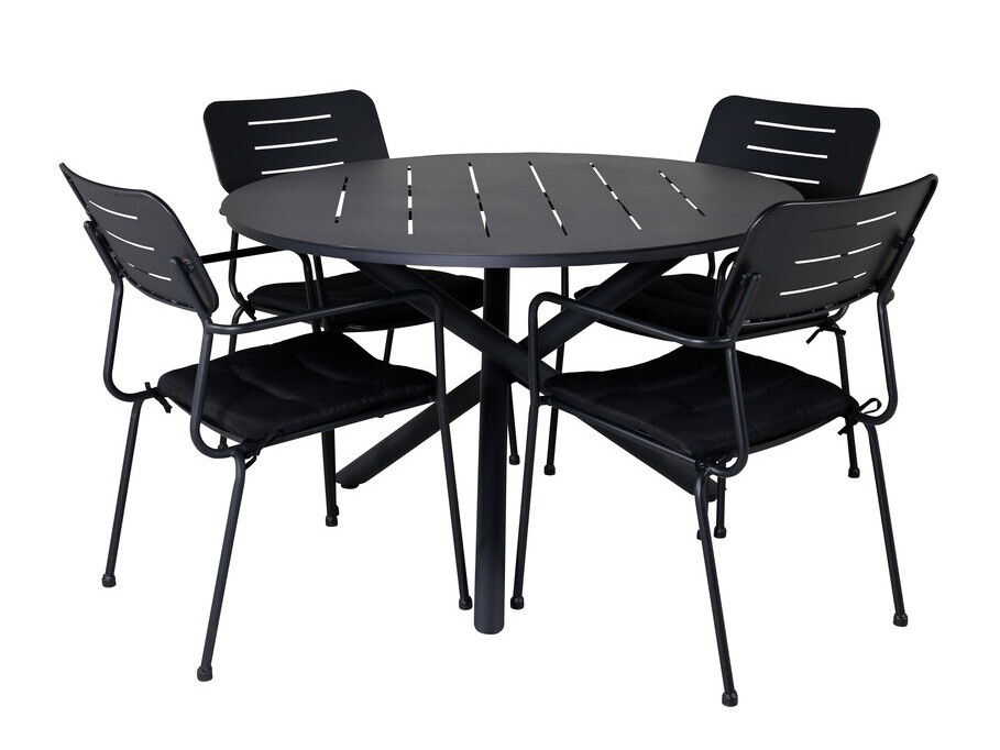 Tisch und Stühle Dallas 3847 (Schwarz)