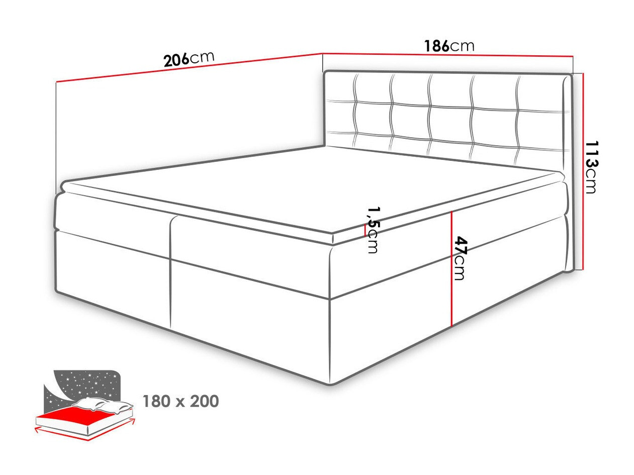 Boxspringbett Comfivo 195 (Soft 011)