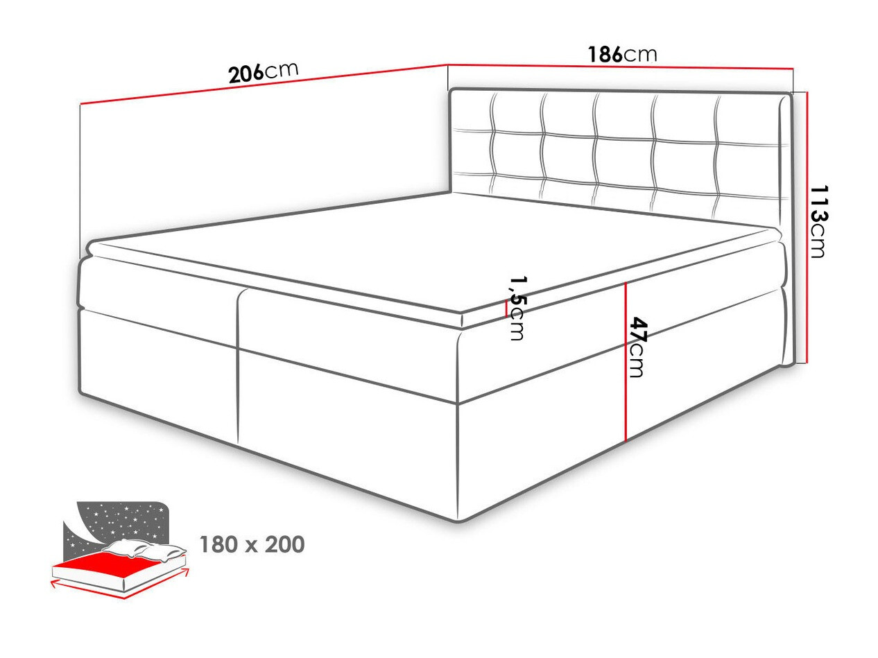 Boxspringbett Comfivo 195 (Soft 017)