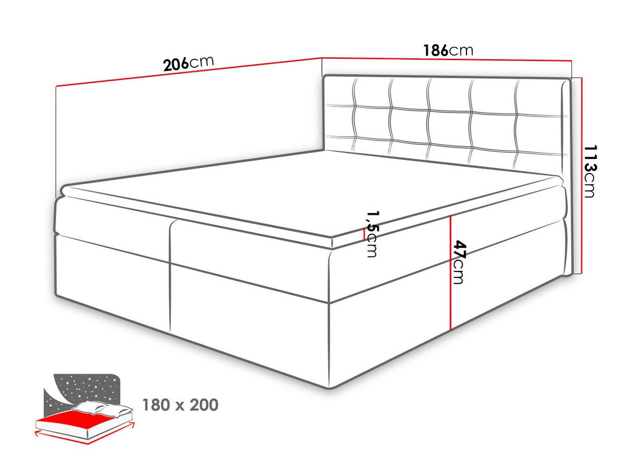 Boxspringbett Comfivo Gaudens (Muna 08)