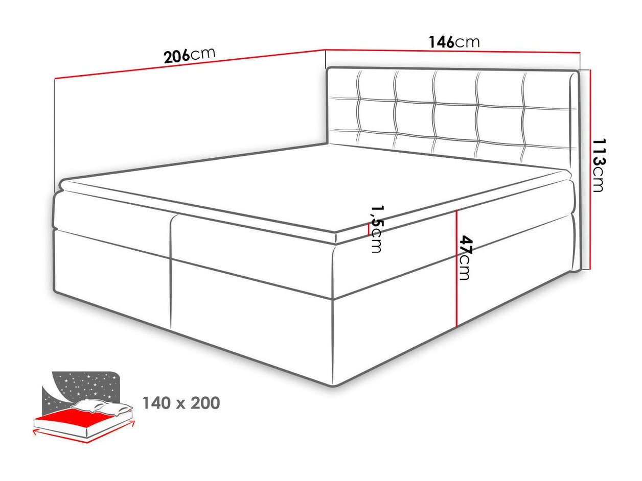 Boxspringbett Comfivo Gaudens (Paros 02)