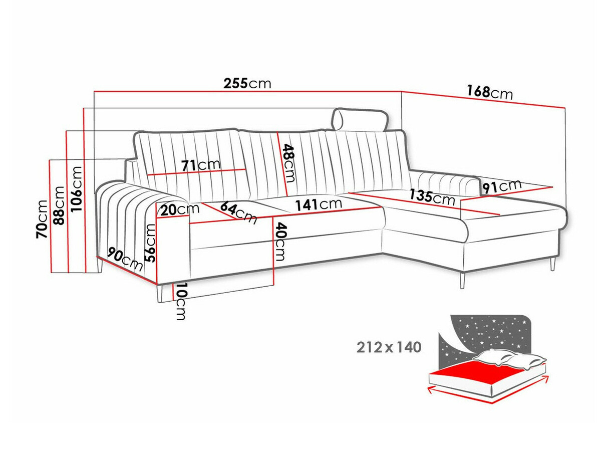 Ecksofa Comfivo Concordia (Velluto 25)