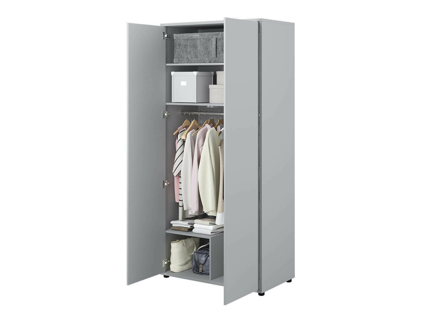 Kleiderschrank Concept Lenart (Grau)