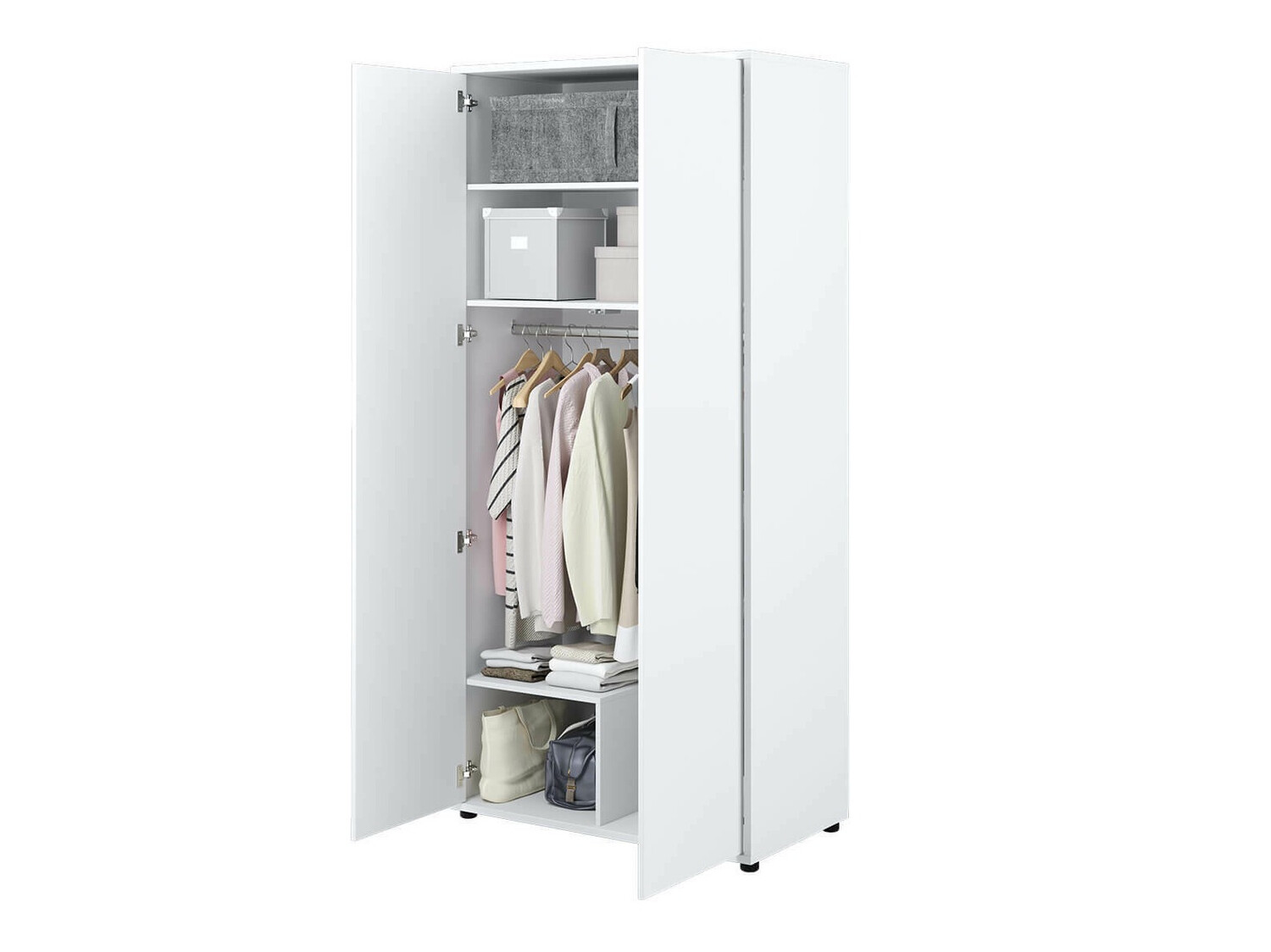 Kleiderschrank Concept Pro Lenart (Weiss)