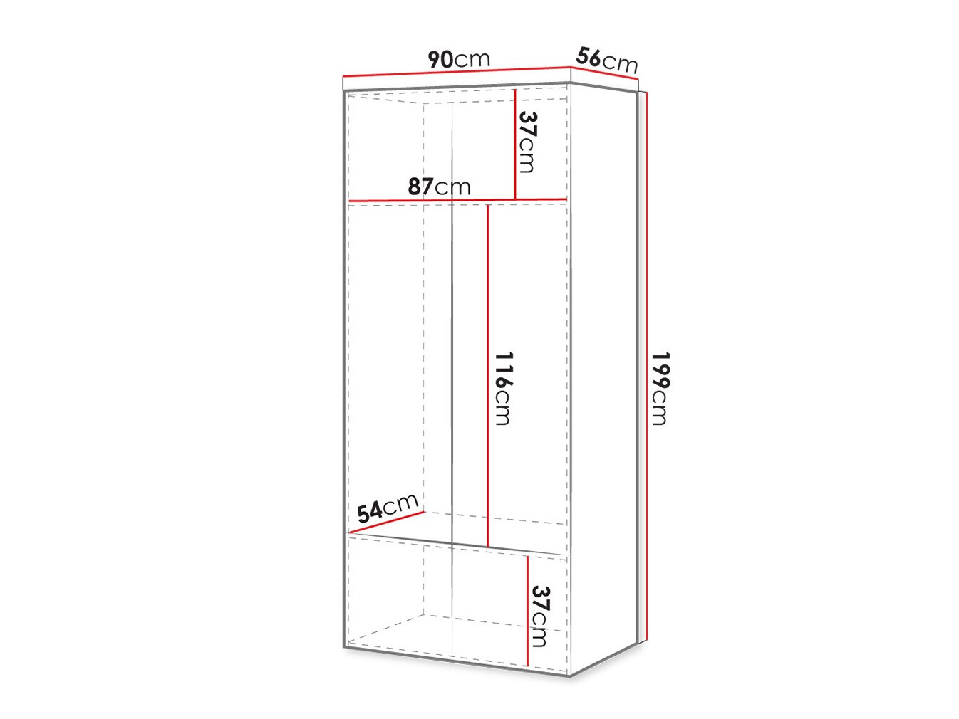 Kleiderschrank Dicto (Weiss)