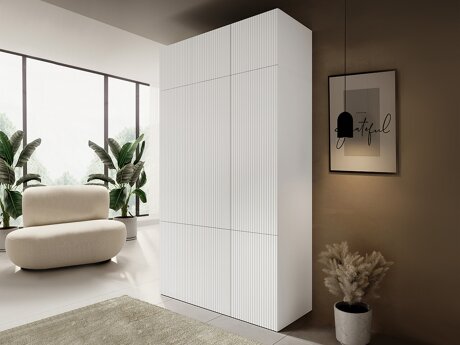 Kleiderschrank Levmari 114 (Weiss)