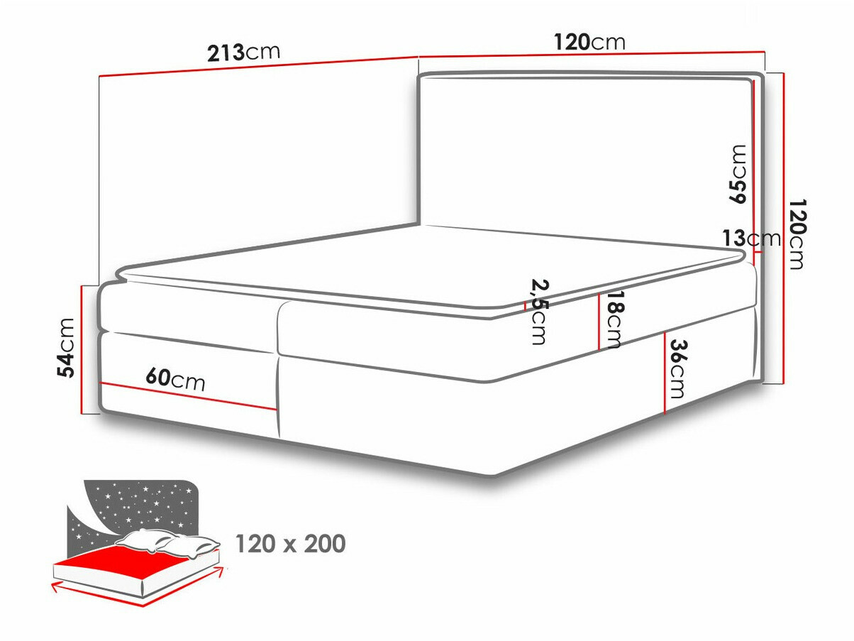 Boxspringbett Baltimore 163 (Muna 05)