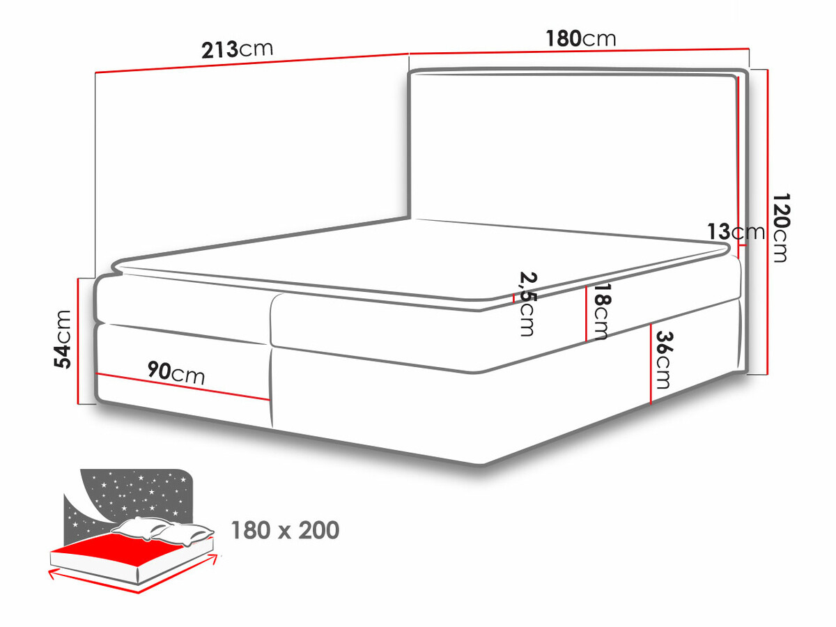 Boxspringbett Baltimore 163 (Muna 05)