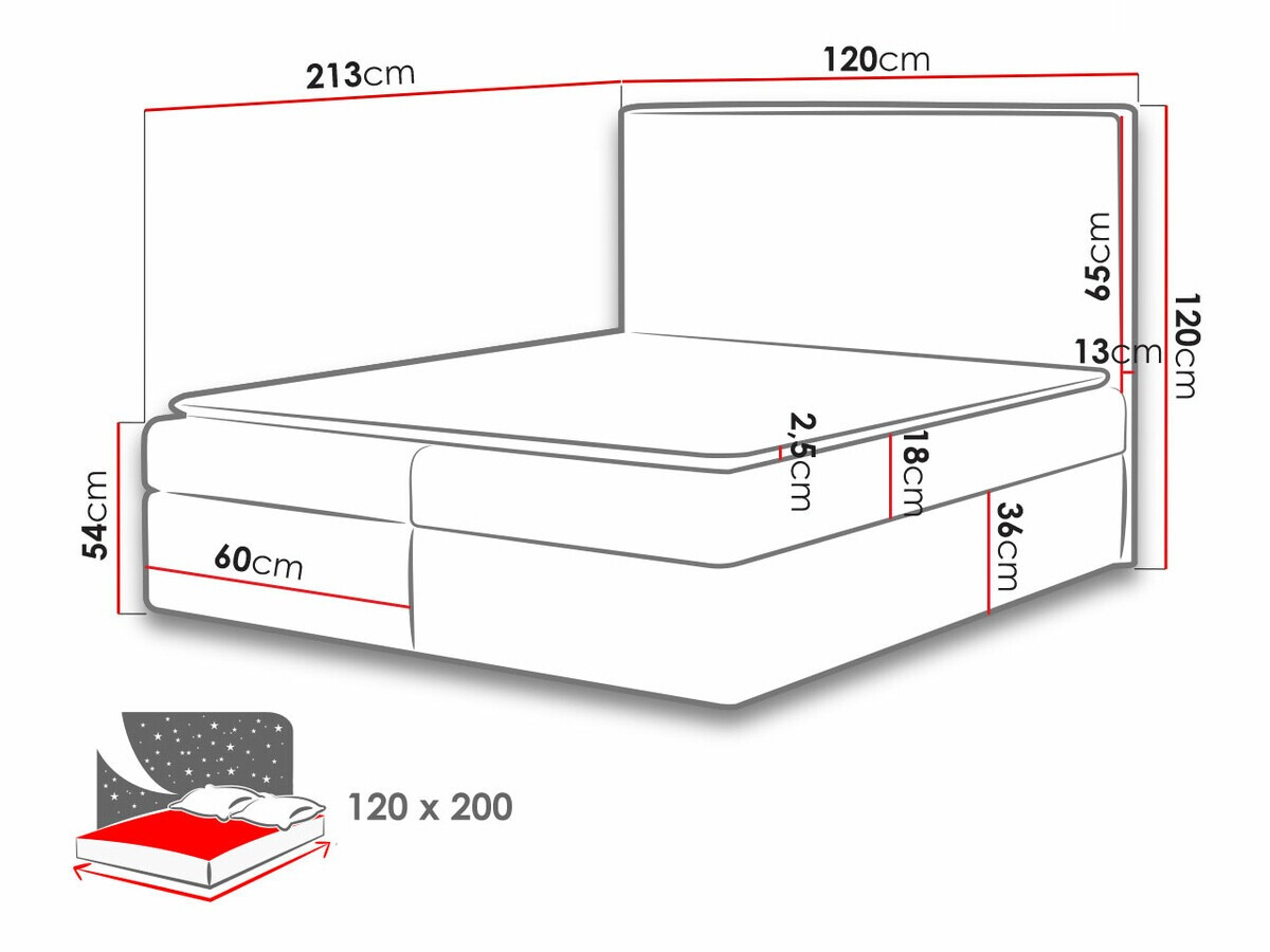 Boxspringbett Baltimore 163 (Muna 19)