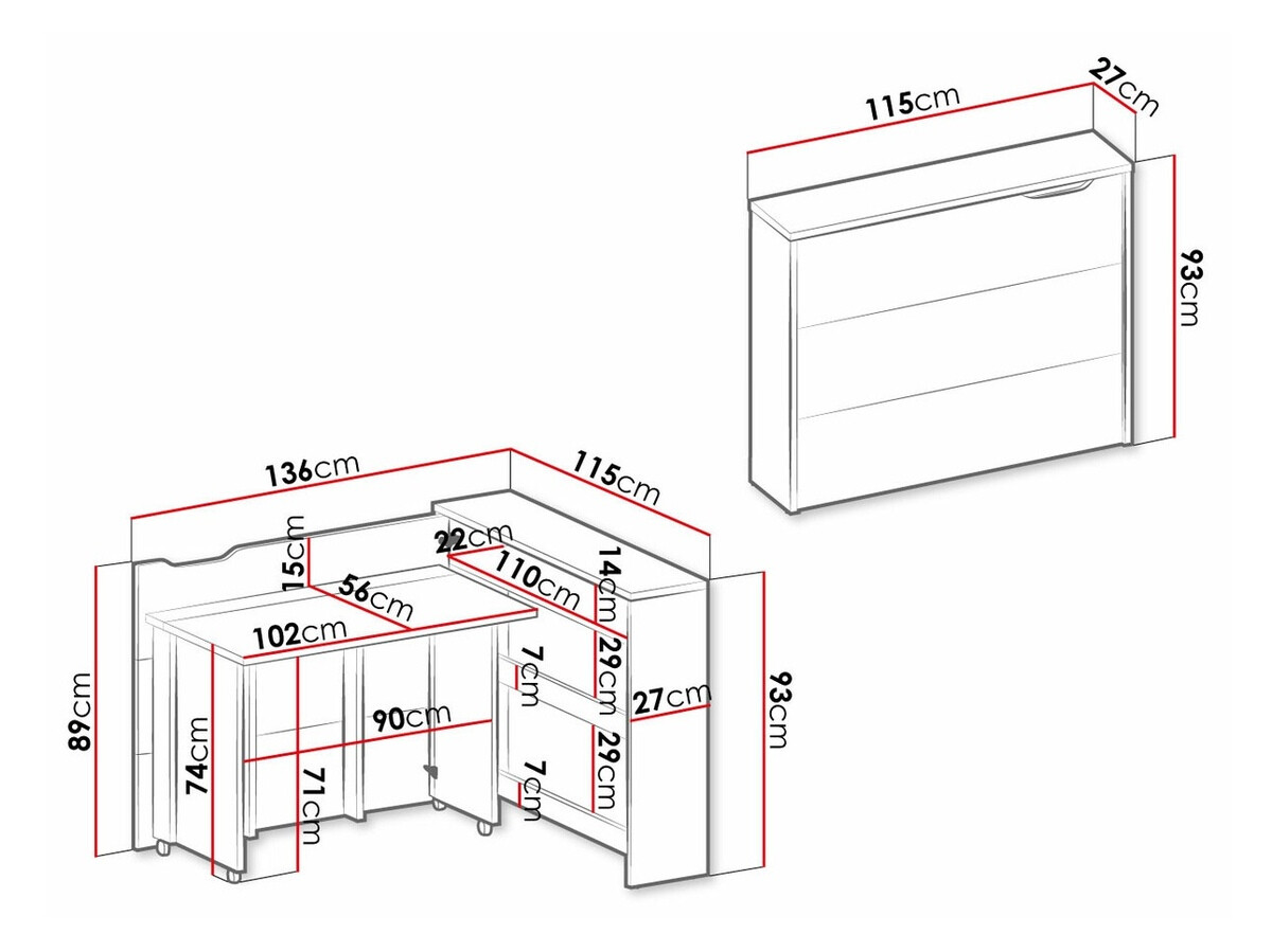 Eckschreibtisch Concept Pro Lenart (Weiss)