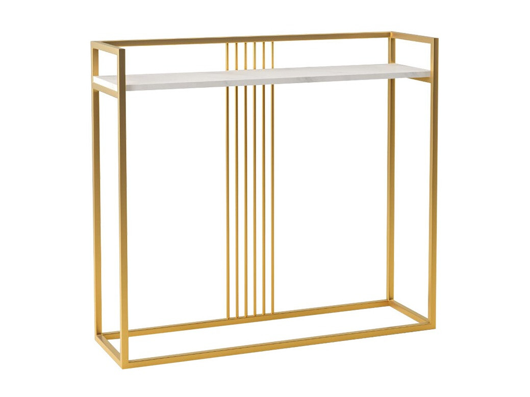 Konsolentisch Oswego 109 (Gold + Weiss)