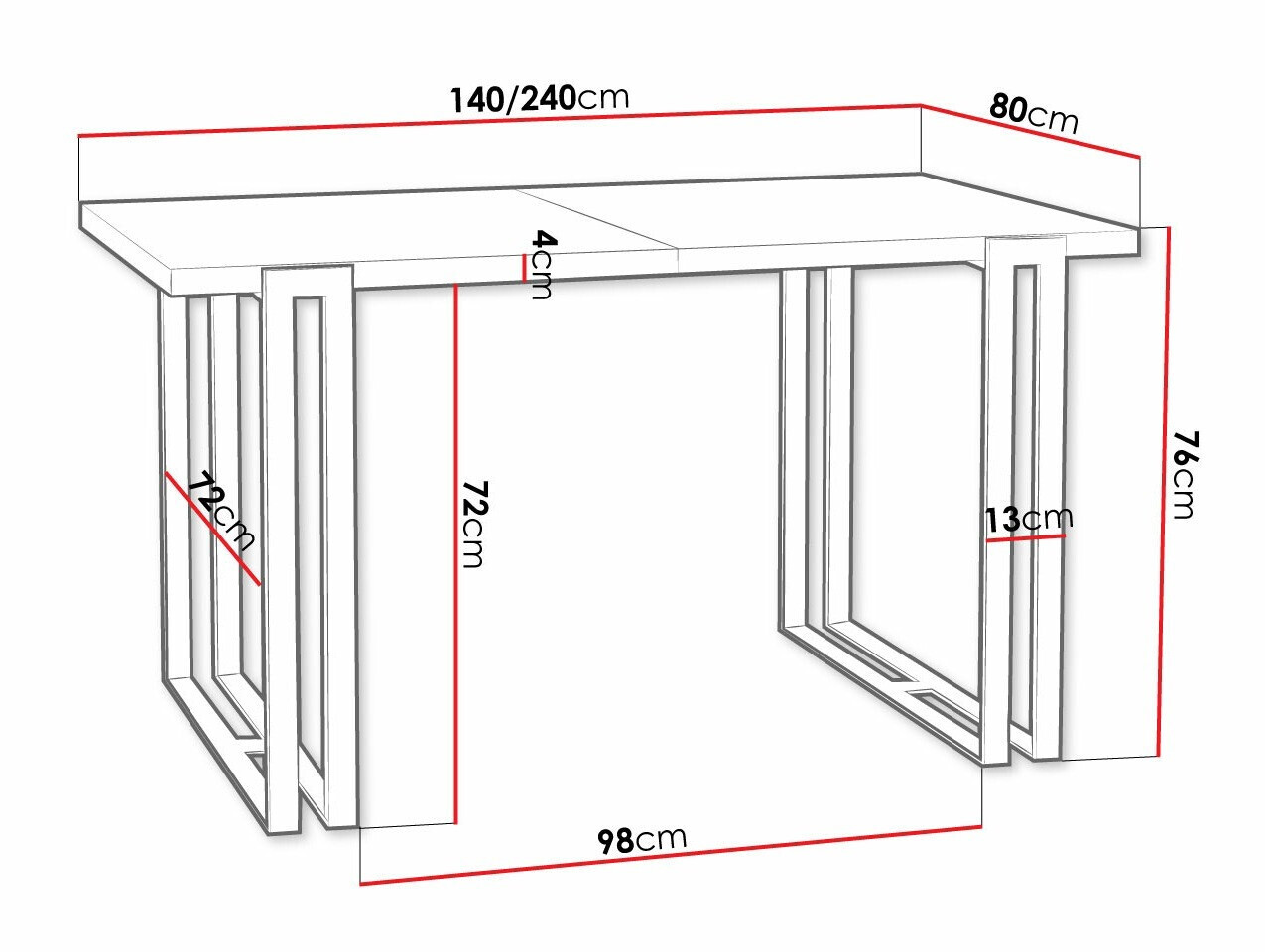 Tisch Comfivo Sors (Braun + Schwarz)