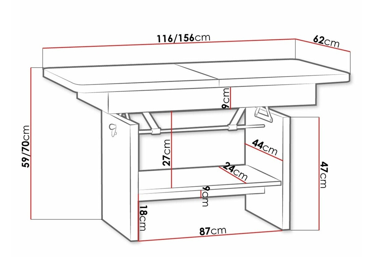 Couchtisch-Transformer Stanton 108 (Sonoma-Eiche)