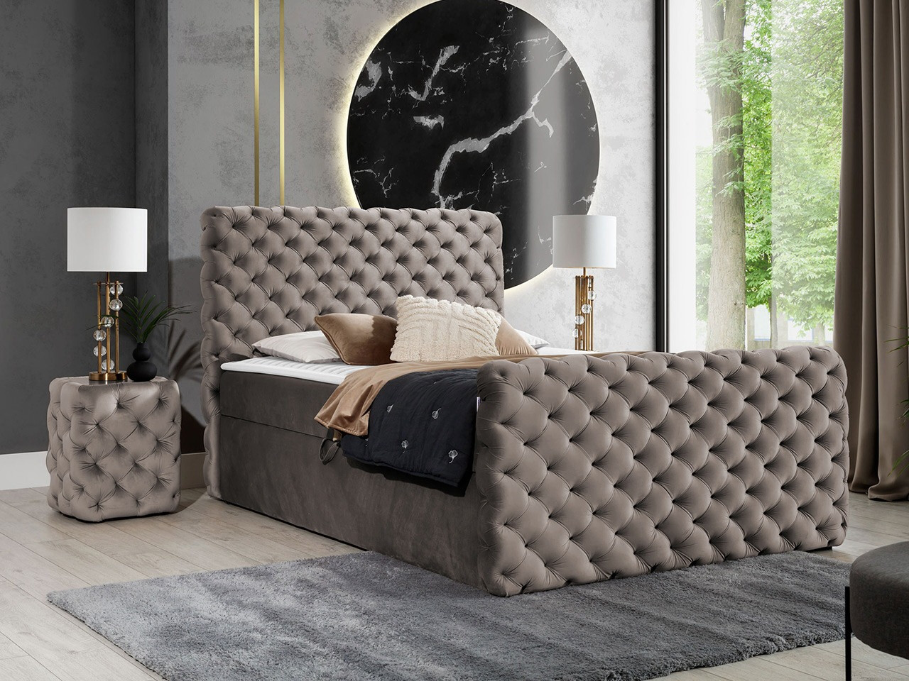 Boxspringbett Baltimore 186 (Velluto 29)