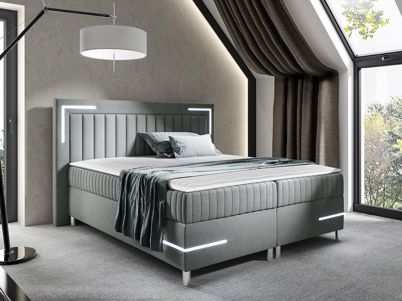 Boxspringbett Baltimore 188 (Velluto 15)