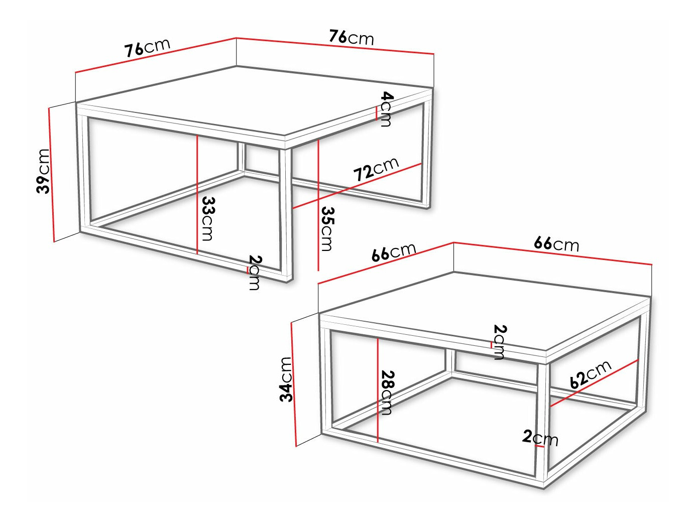 Couchtischset Oswego 101 (Craft eiche + Schwarz)