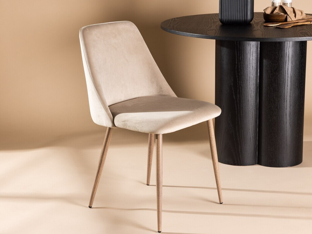 Stuhl Dallas 3886 (Beige + Nussholzoptik)