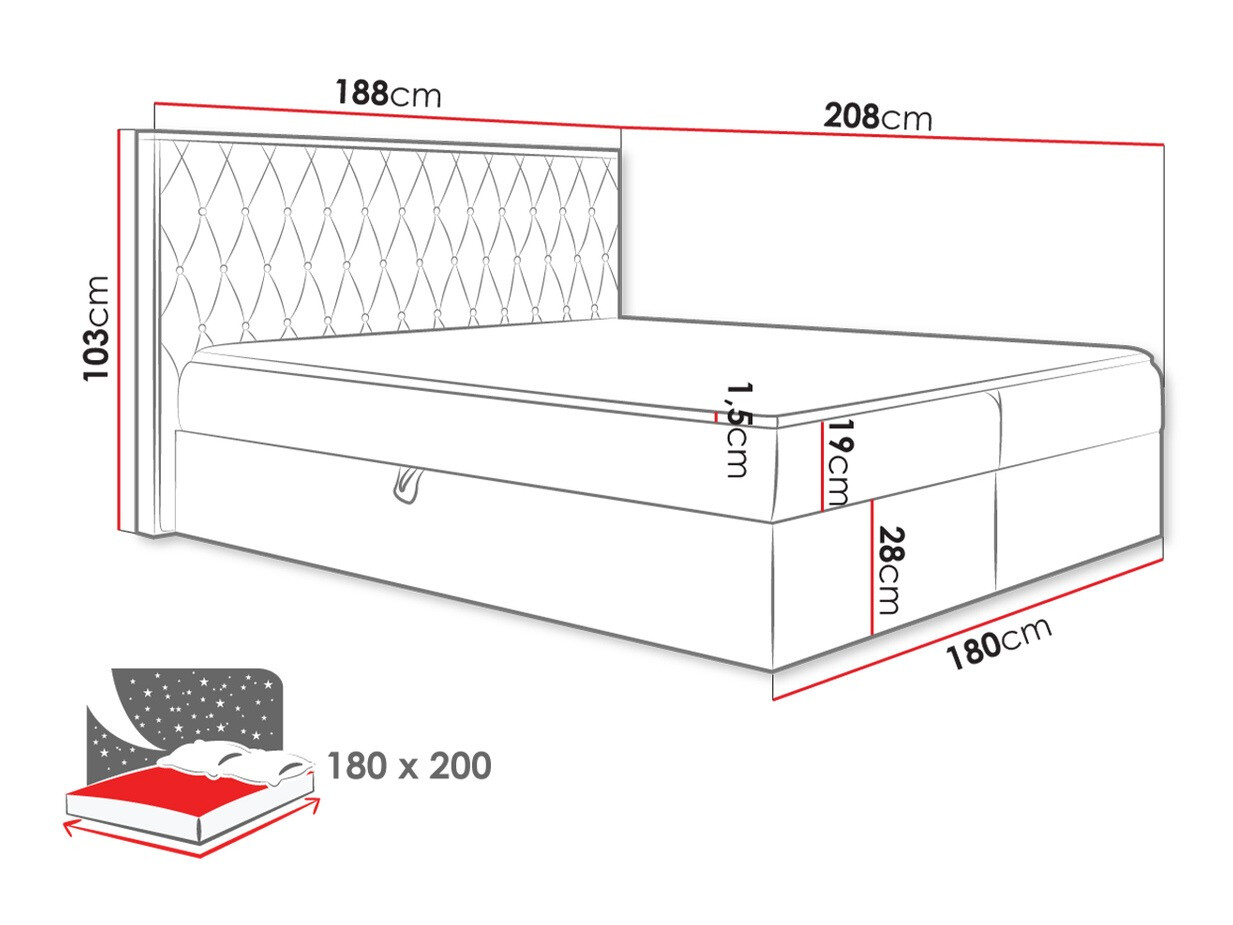 Boxspringbett Navis II (Faro 14)
