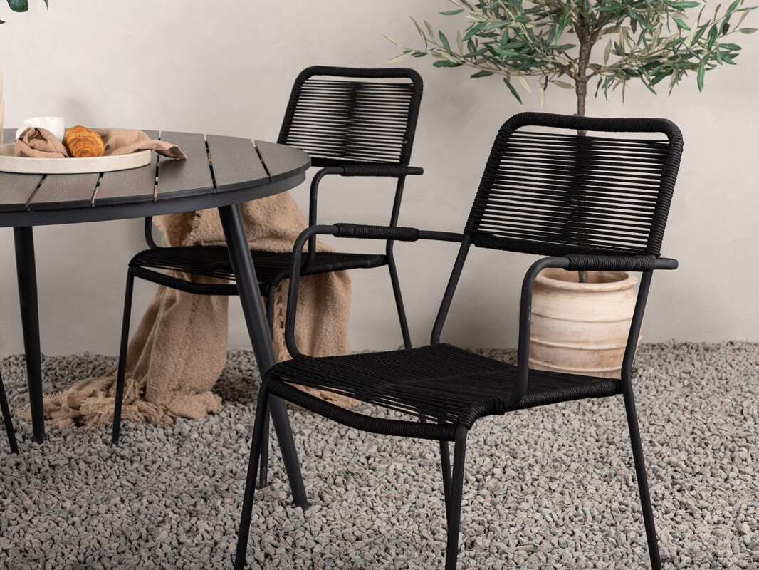 Tisch und Stühle Dallas 3924 (Schwarz)