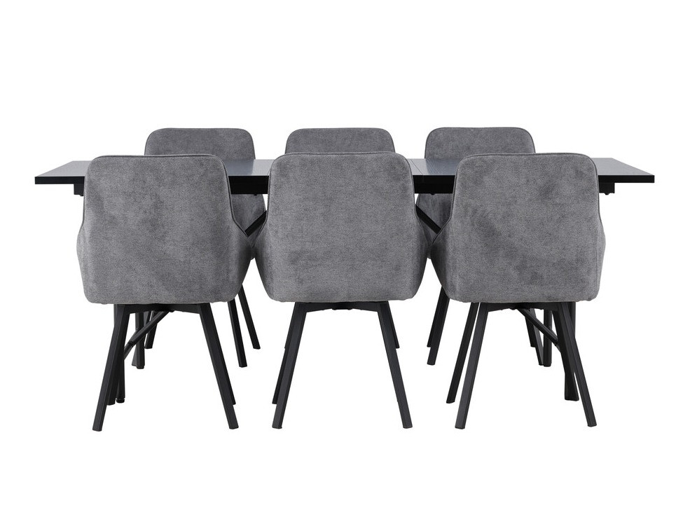 Essgruppe Dallas 3963 (Grau + Schwarz)