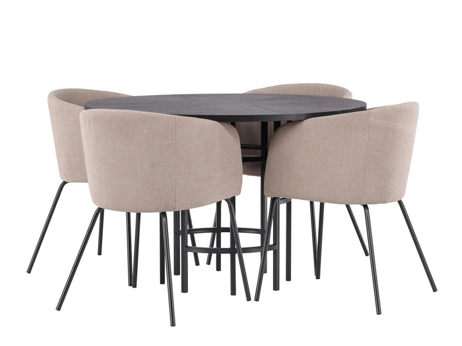Essgruppe Dallas 3972 (Schwarz)