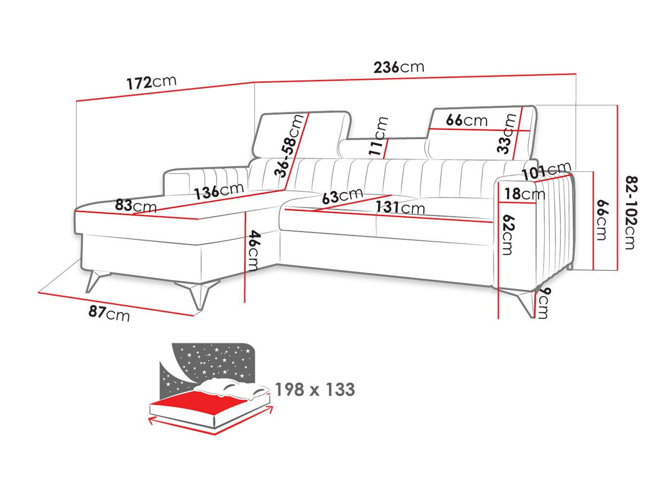 Ecksofa Columbus 191 (Poso 01)