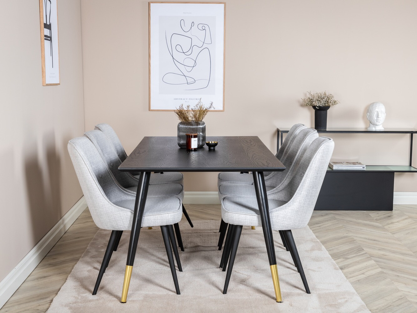 Essgruppe Dallas 1256 (Grau + Schwarz)