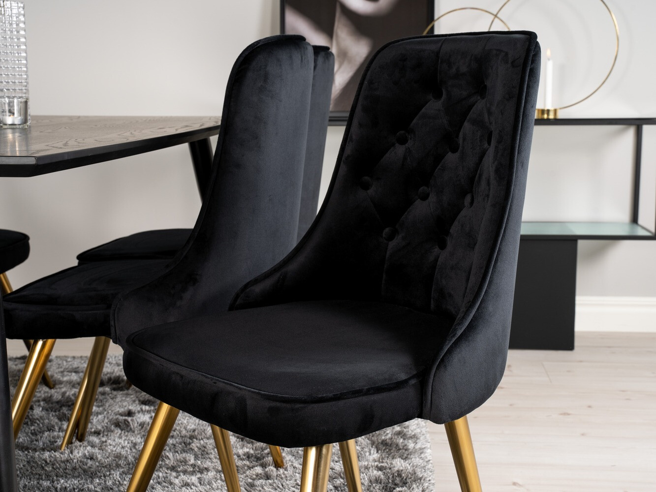 Essgruppe Dallas 1256 (Schwarz + Gold)