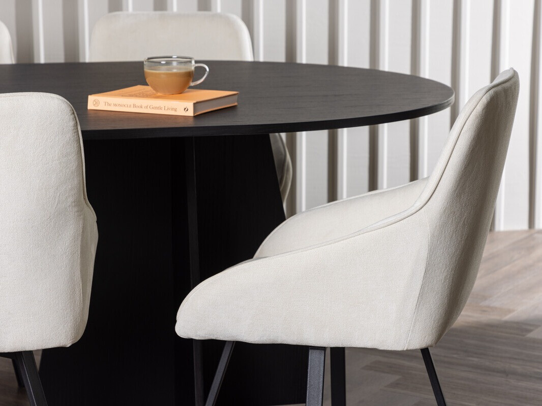 Essgruppe Dallas 4021 (Beige + Schwarz)