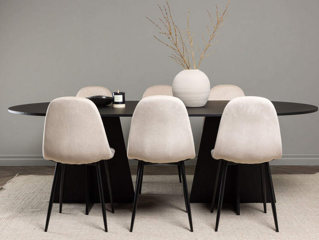 Essgruppe Dallas 4032 (Beige + Schwarz)